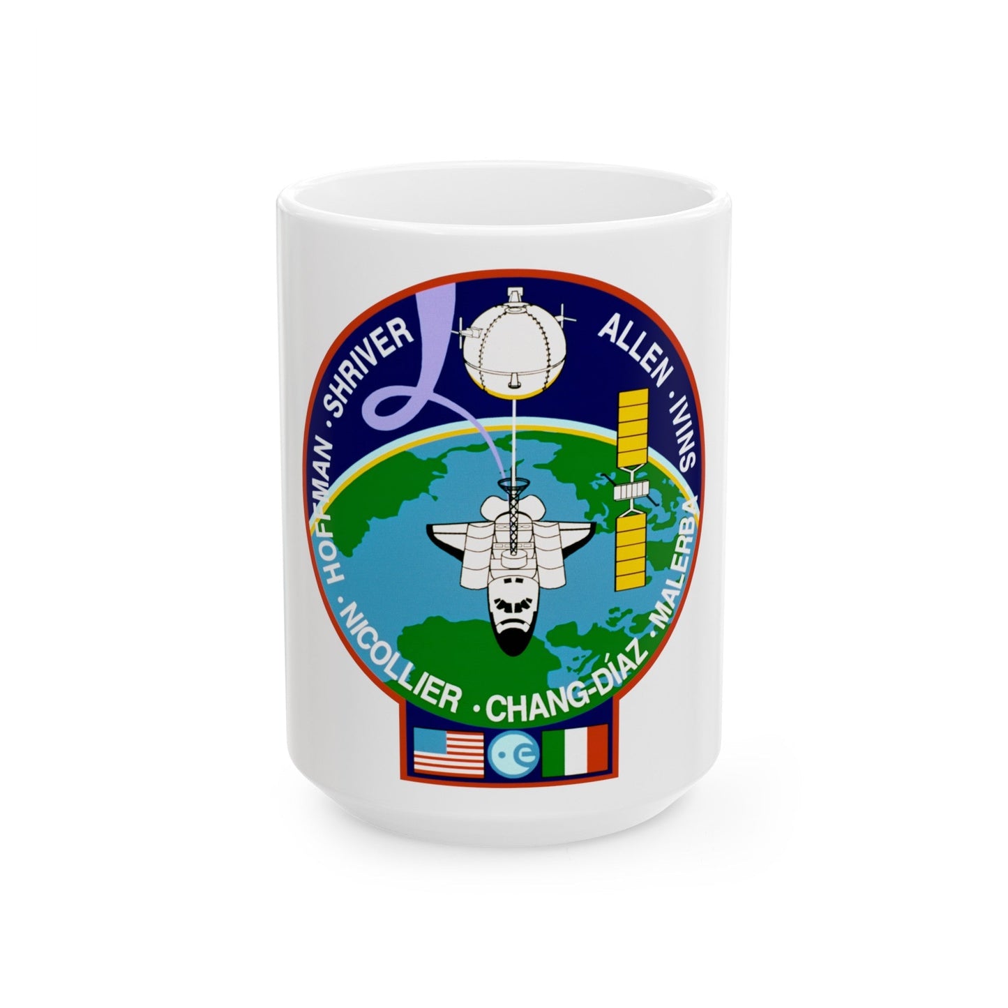 STS 46 (NASA) White Coffee Mug-15oz-The Sticker Space