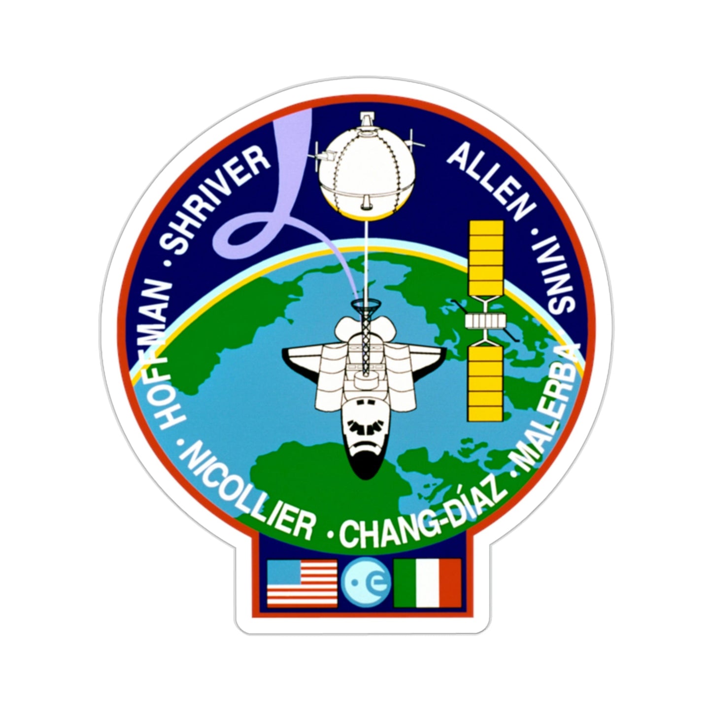 STS 46 Patch NASA STICKER Vinyl Die-Cut Decal-2 Inch-The Sticker Space