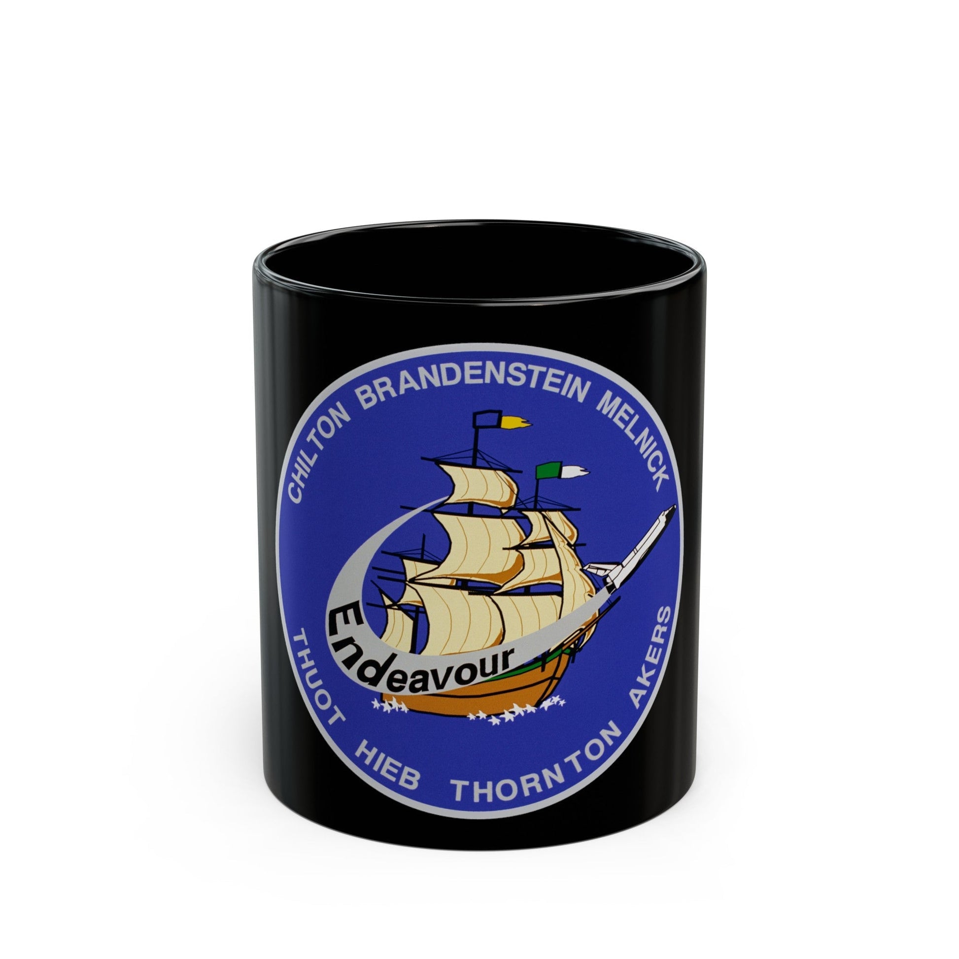 STS 49 (NASA) Black Coffee Mug-11oz-The Sticker Space