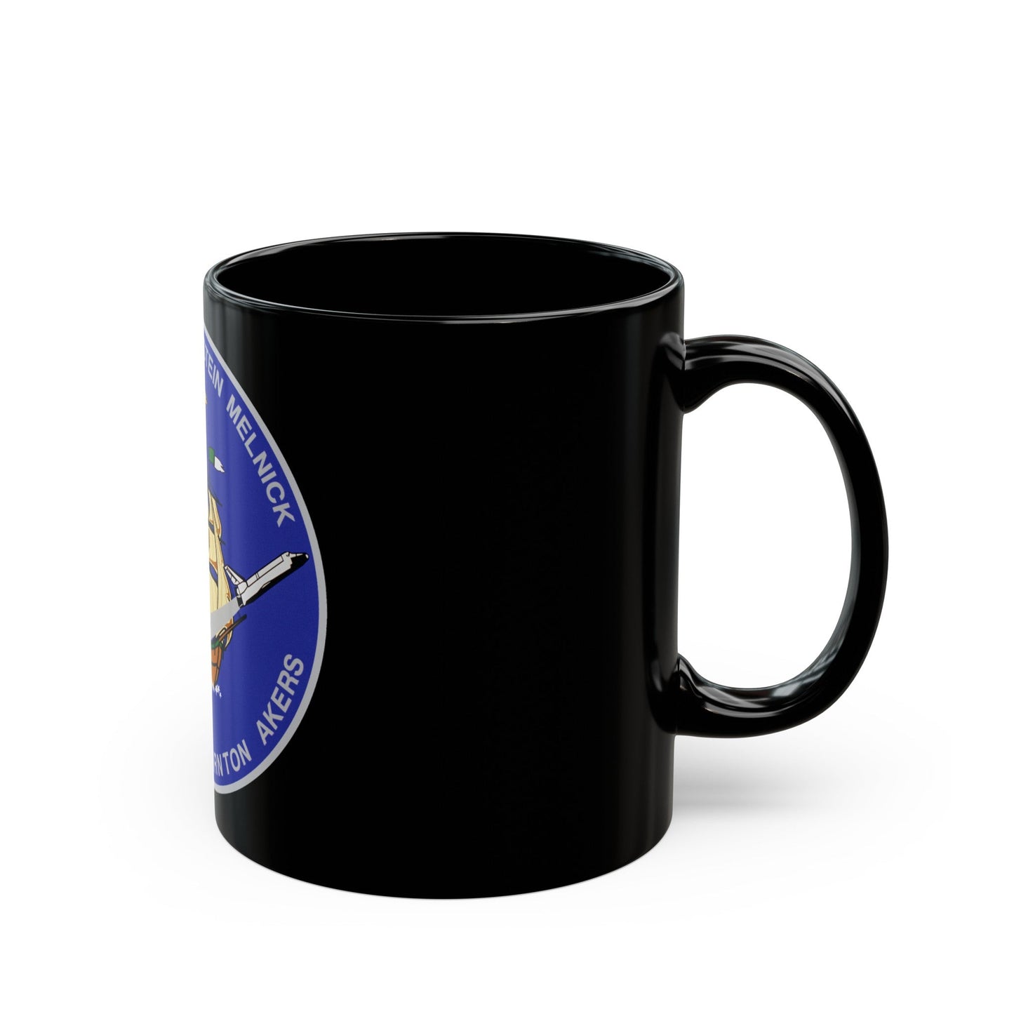 STS 49 (NASA) Black Coffee Mug-The Sticker Space