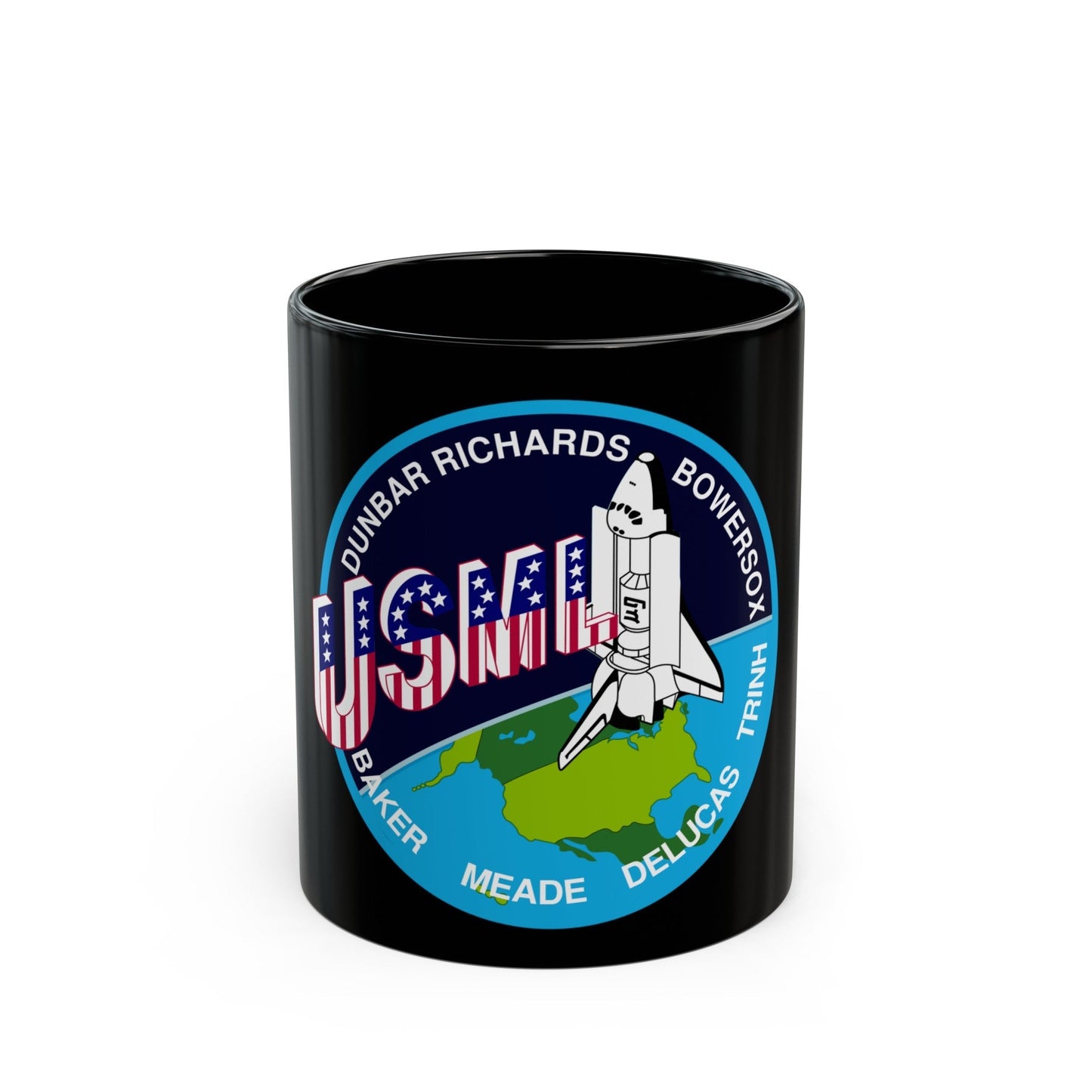 STS 50 (NASA) Black Coffee Mug-11oz-The Sticker Space