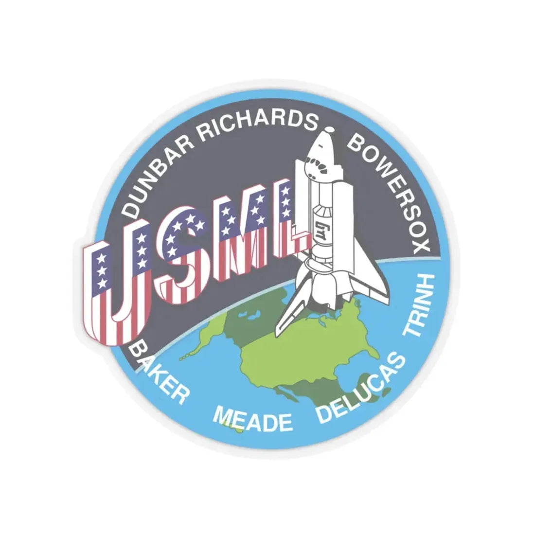 STS 50 (NASA) STICKER Vinyl Kiss-Cut Decal 3 Inch Transparent - The Sticker Space