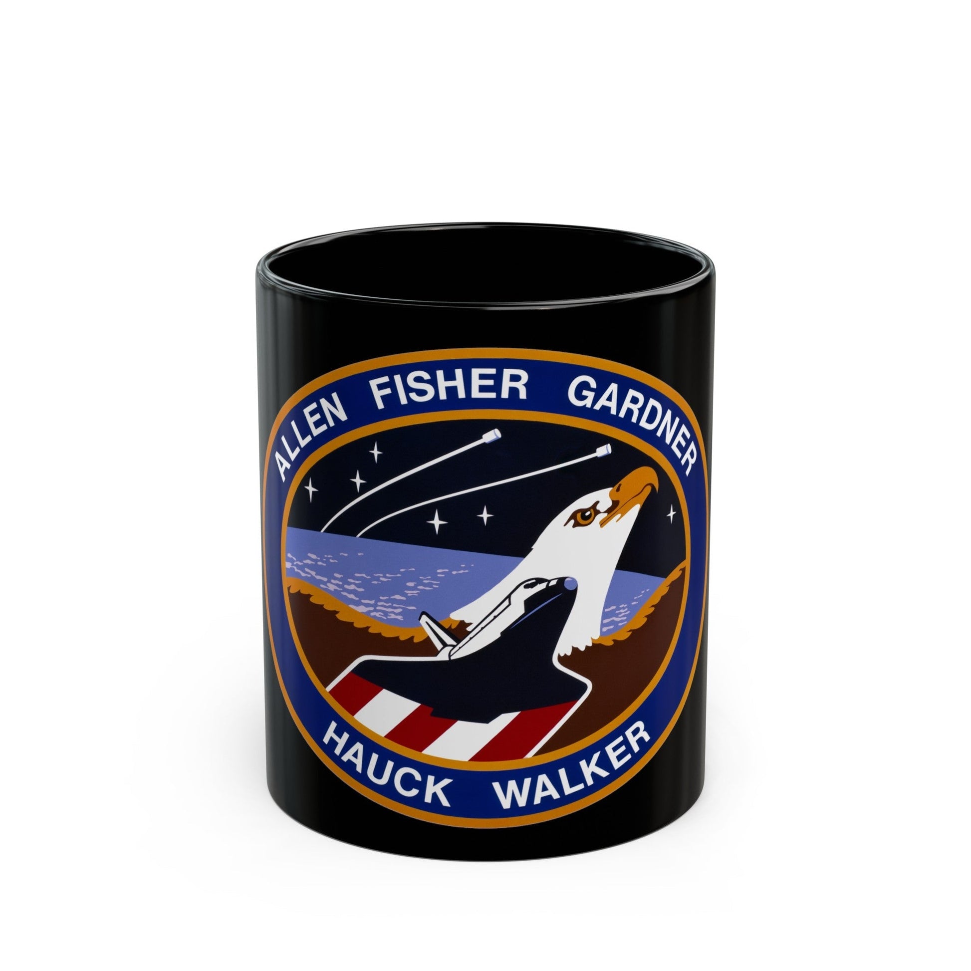 STS 51 a (NASA) Black Coffee Mug-11oz-The Sticker Space