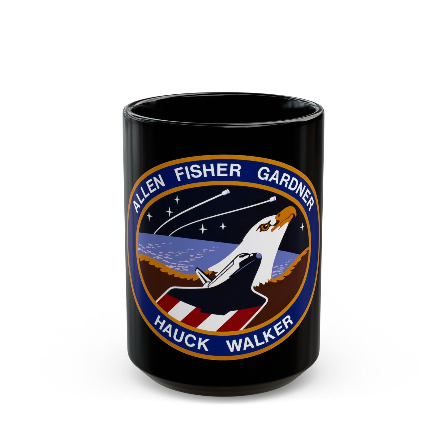 STS 51 a (NASA) Black Coffee Mug-15oz-The Sticker Space