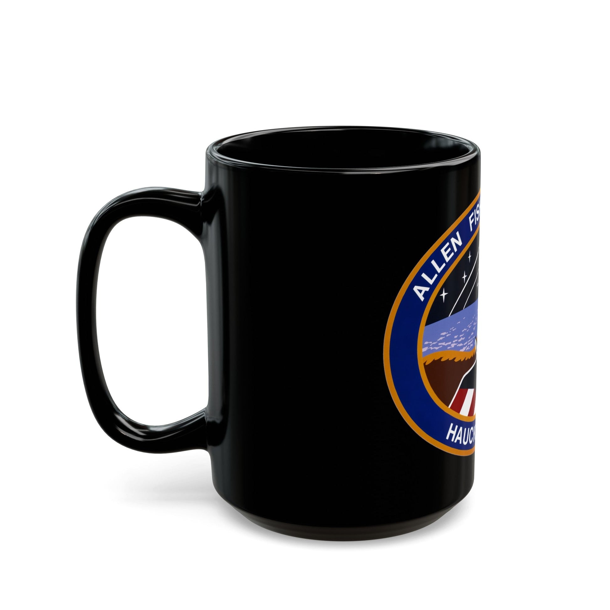 STS 51 a (NASA) Black Coffee Mug-The Sticker Space