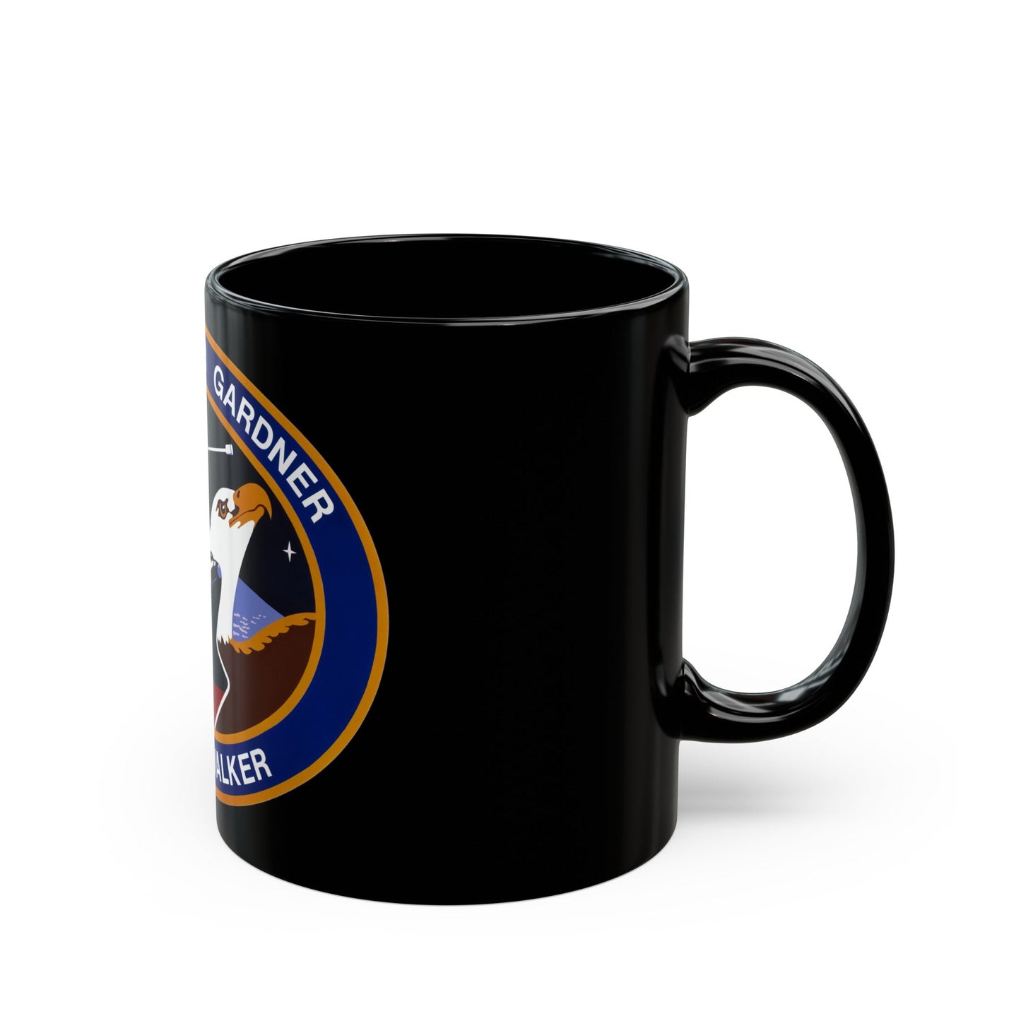 STS 51 a (NASA) Black Coffee Mug-The Sticker Space