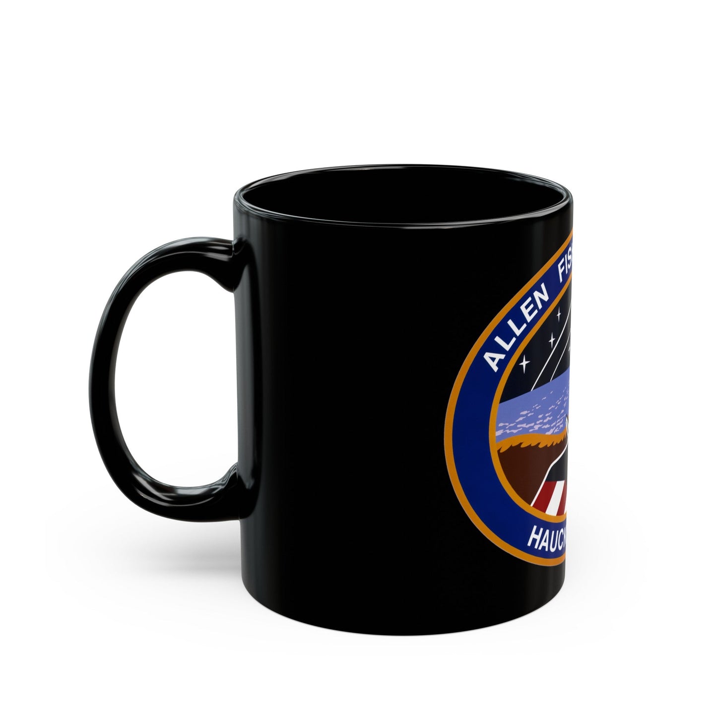 STS 51 a (NASA) Black Coffee Mug-The Sticker Space