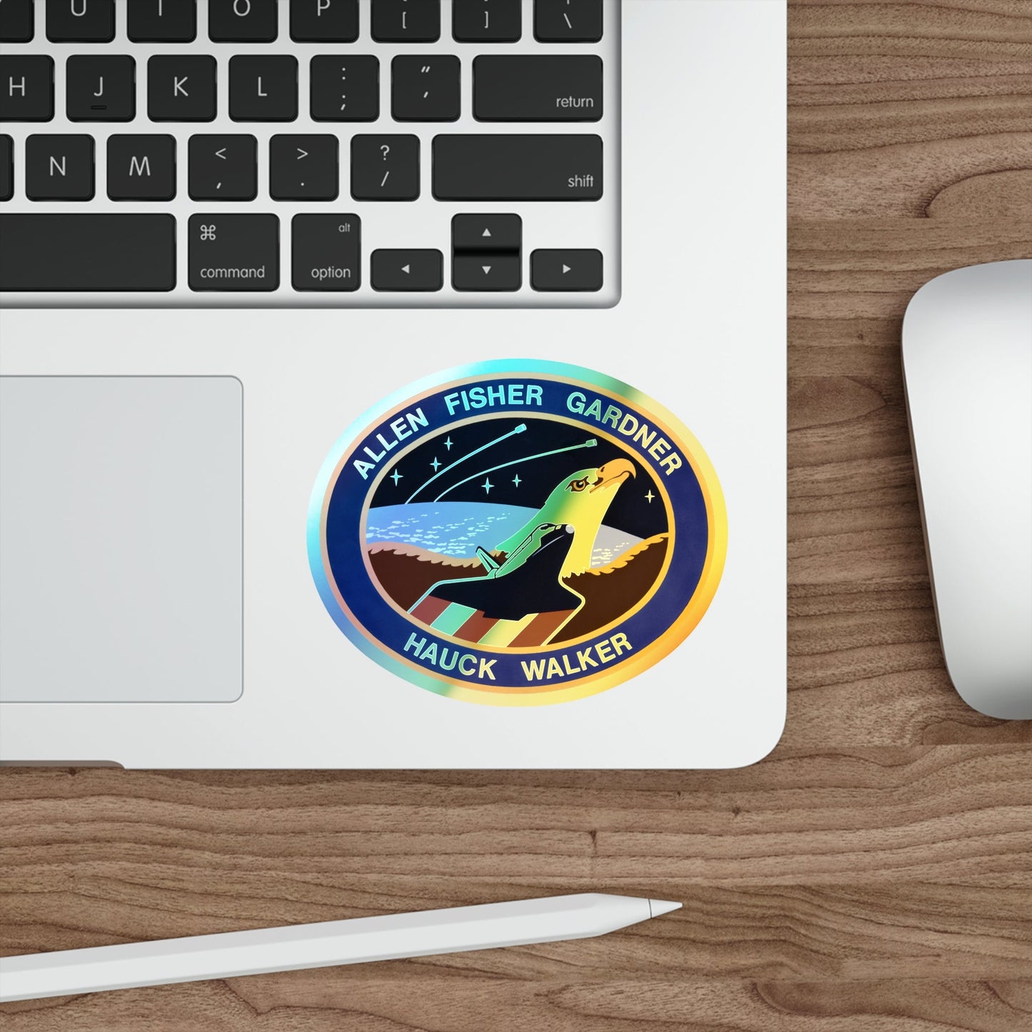 STS 51 A (NASA) Holographic STICKER Die-Cut Vinyl Decal-The Sticker Space