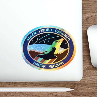 STS 51 A (NASA) Holographic STICKER Die-Cut Vinyl Decal-The Sticker Space