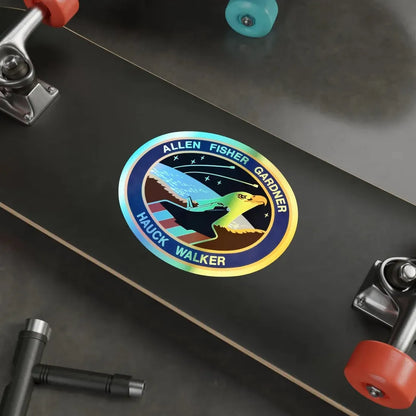 STS 51 A (NASA) Holographic STICKER Die-Cut Vinyl Decal - The Sticker Space