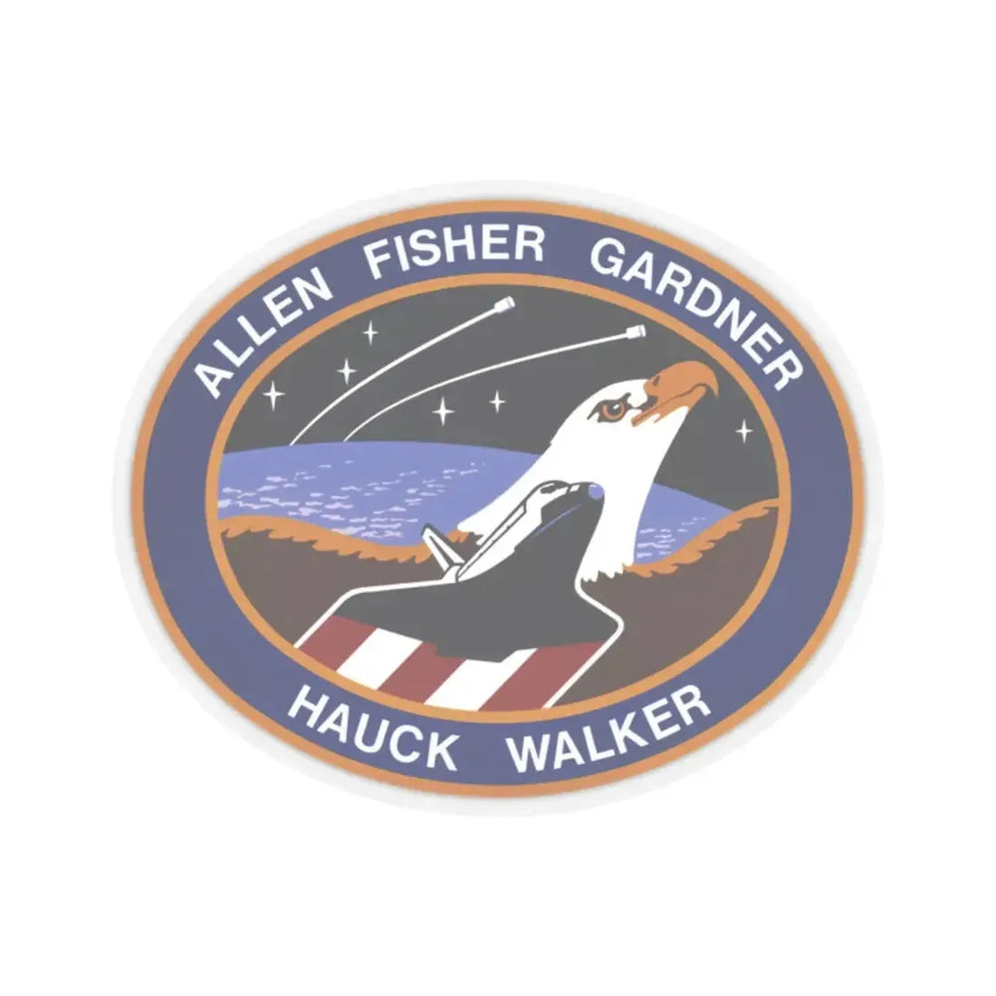 STS 51 a (NASA) STICKER Vinyl Kiss-Cut Decal 2 Inch Transparent - The Sticker Space