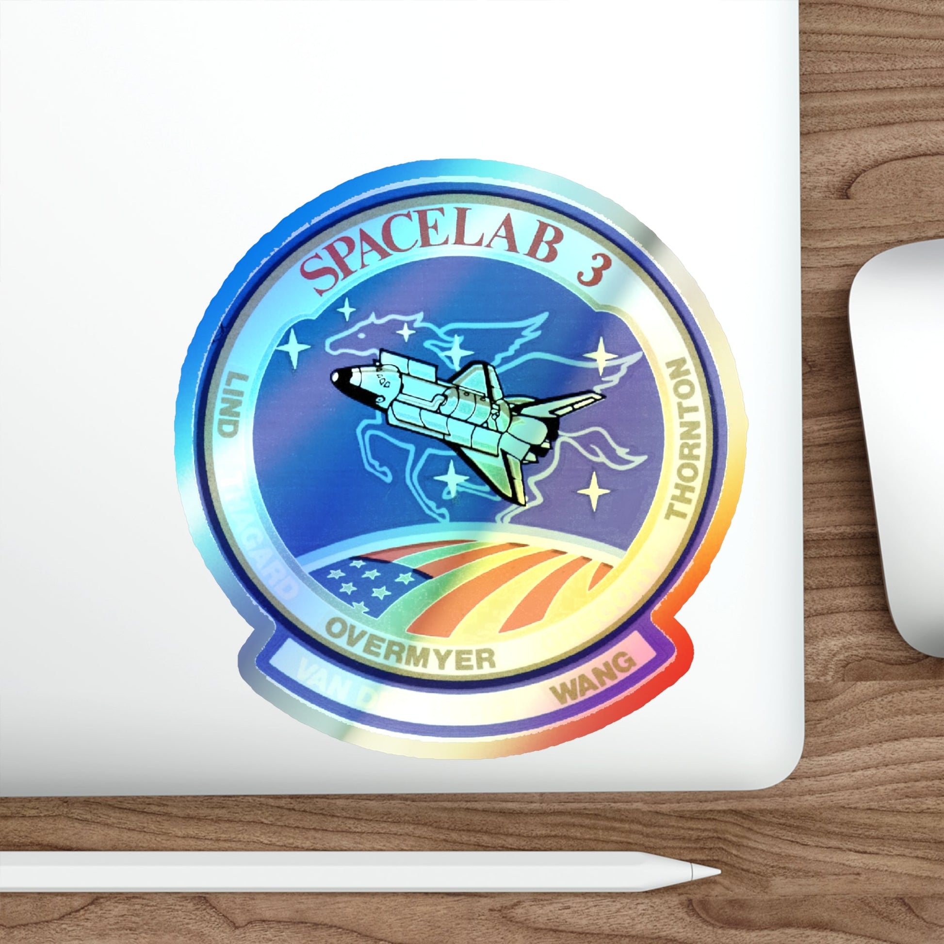 STS 51 B (NASA) Holographic STICKER Die-Cut Vinyl Decal-The Sticker Space