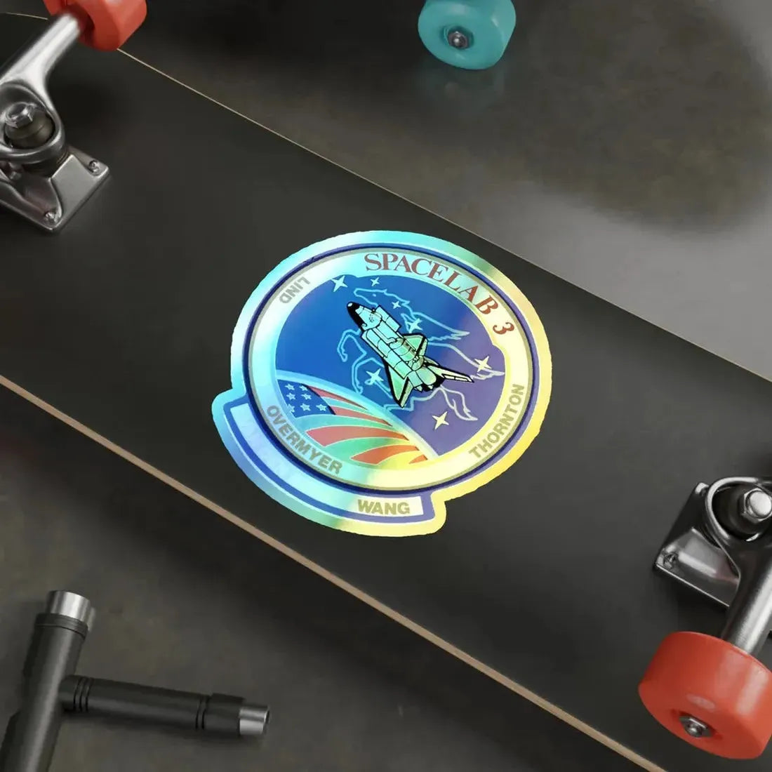 STS 51 B (NASA) Holographic STICKER Die-Cut Vinyl Decal - The Sticker Space