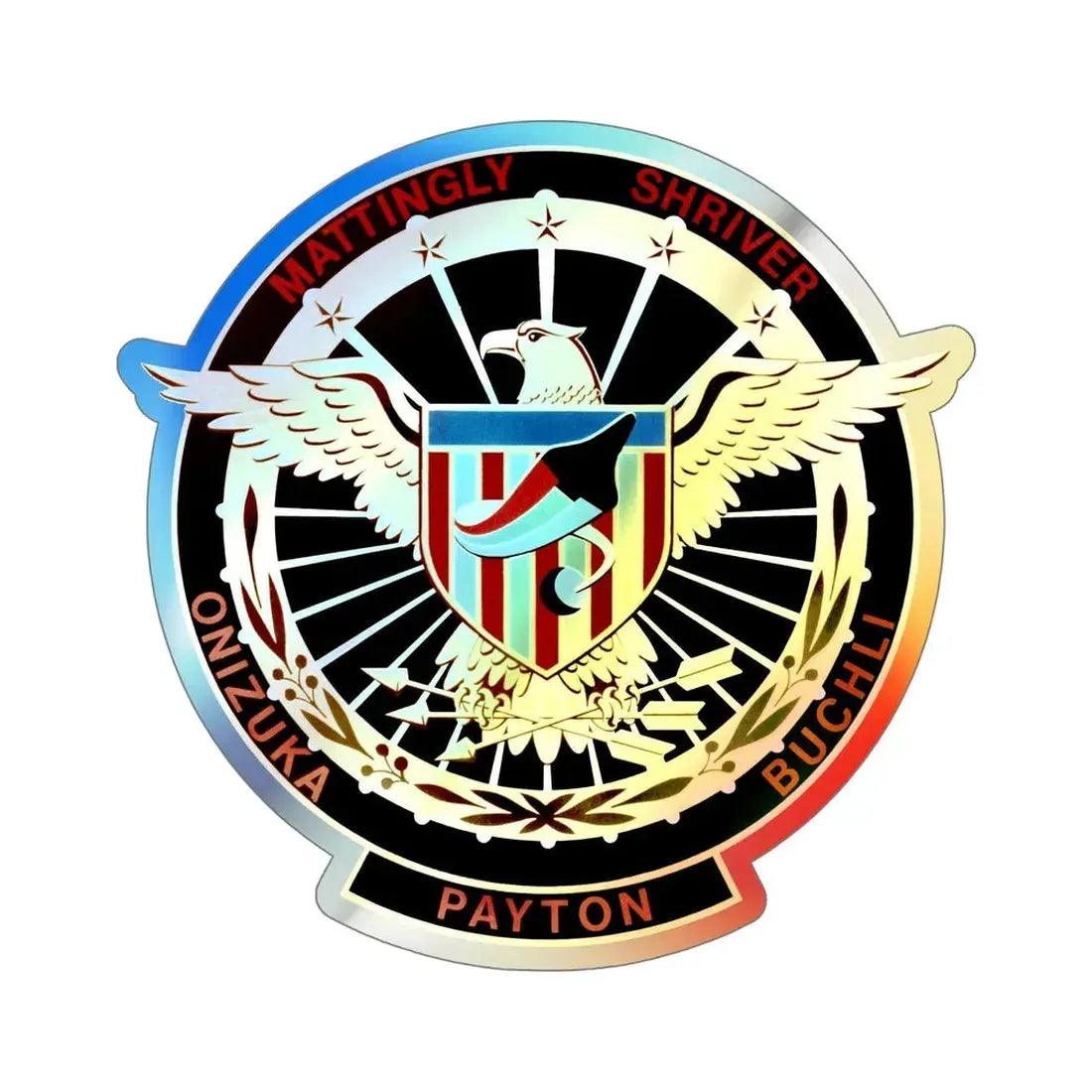 STS 51 C (NASA) Holographic STICKER Die-Cut Vinyl Decal 6 Inch Holographic - The Sticker Space