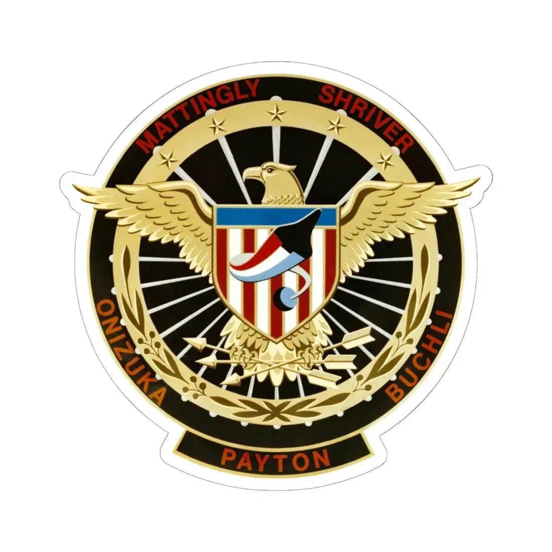 STS 51 c (NASA) STICKER Vinyl Kiss-Cut Decal 6 Inch White - The Sticker Space