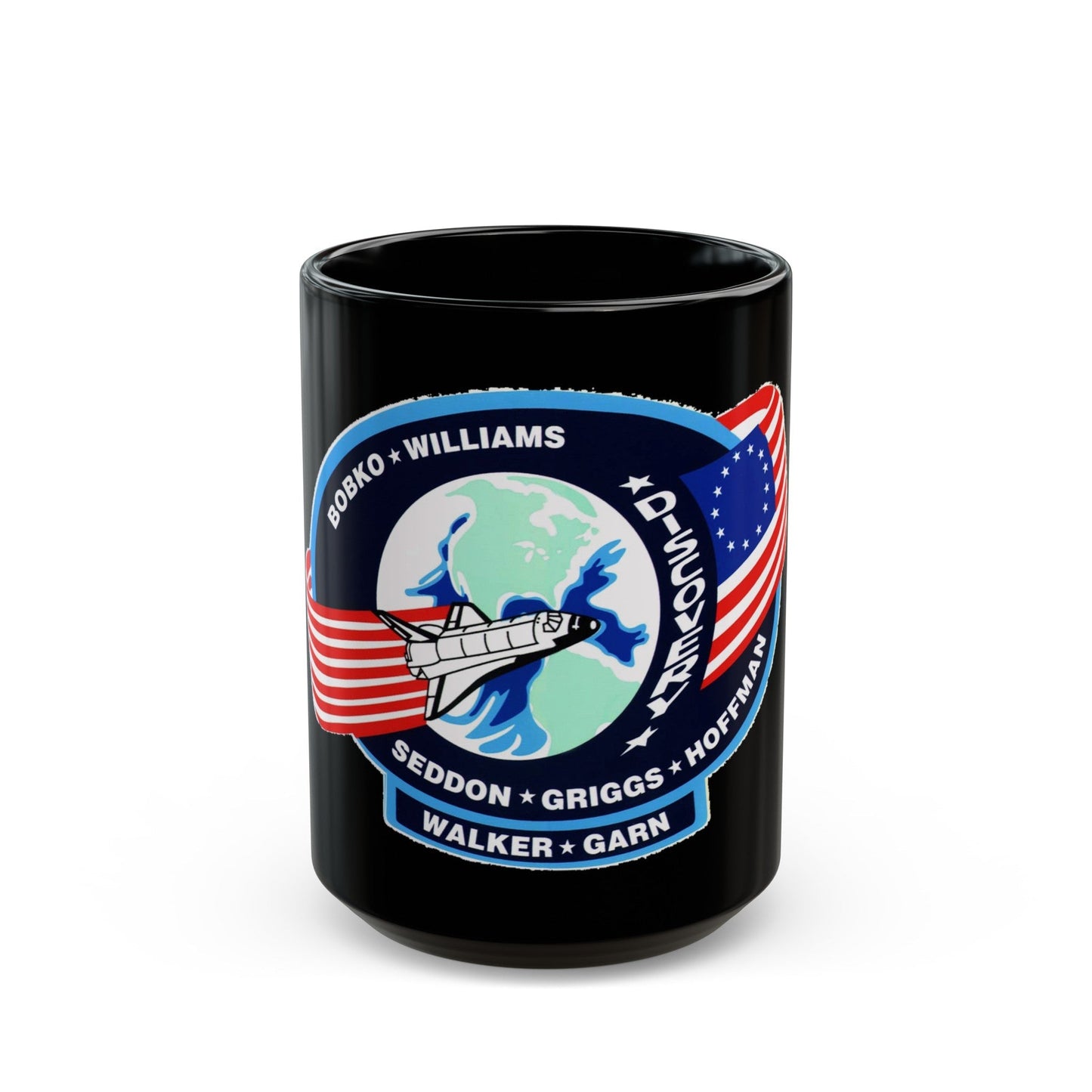 STS 51 d (NASA) Black Coffee Mug-15oz-The Sticker Space