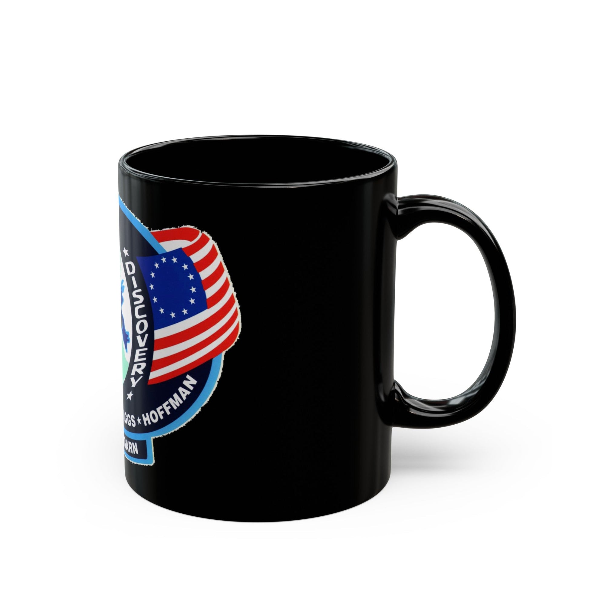 STS 51 d (NASA) Black Coffee Mug-The Sticker Space