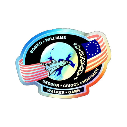 STS 51 D (NASA) Holographic STICKER Die-Cut Vinyl Decal 5 Inch Holographic - The Sticker Space