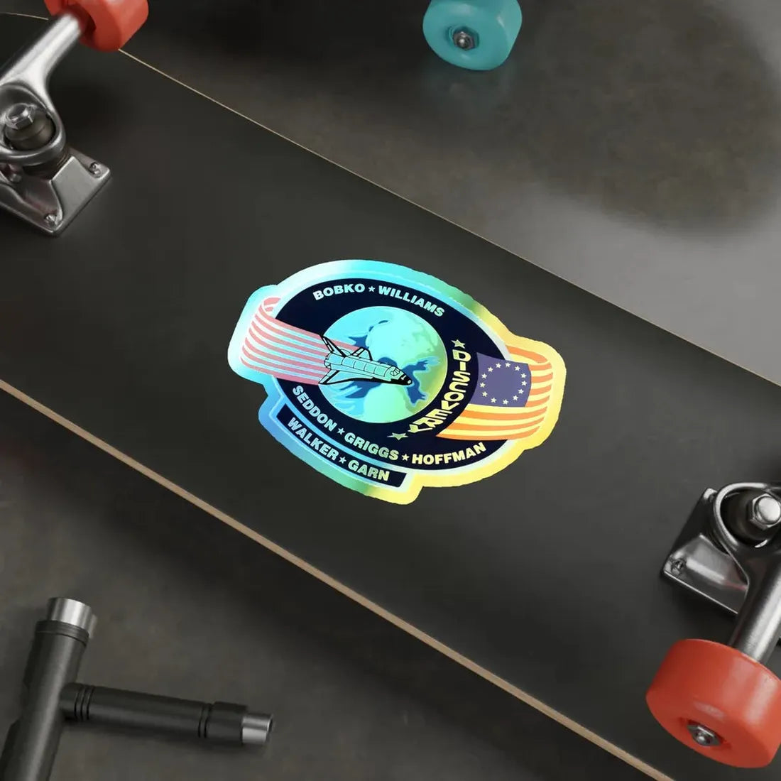 STS 51 D (NASA) Holographic STICKER Die-Cut Vinyl Decal - The Sticker Space