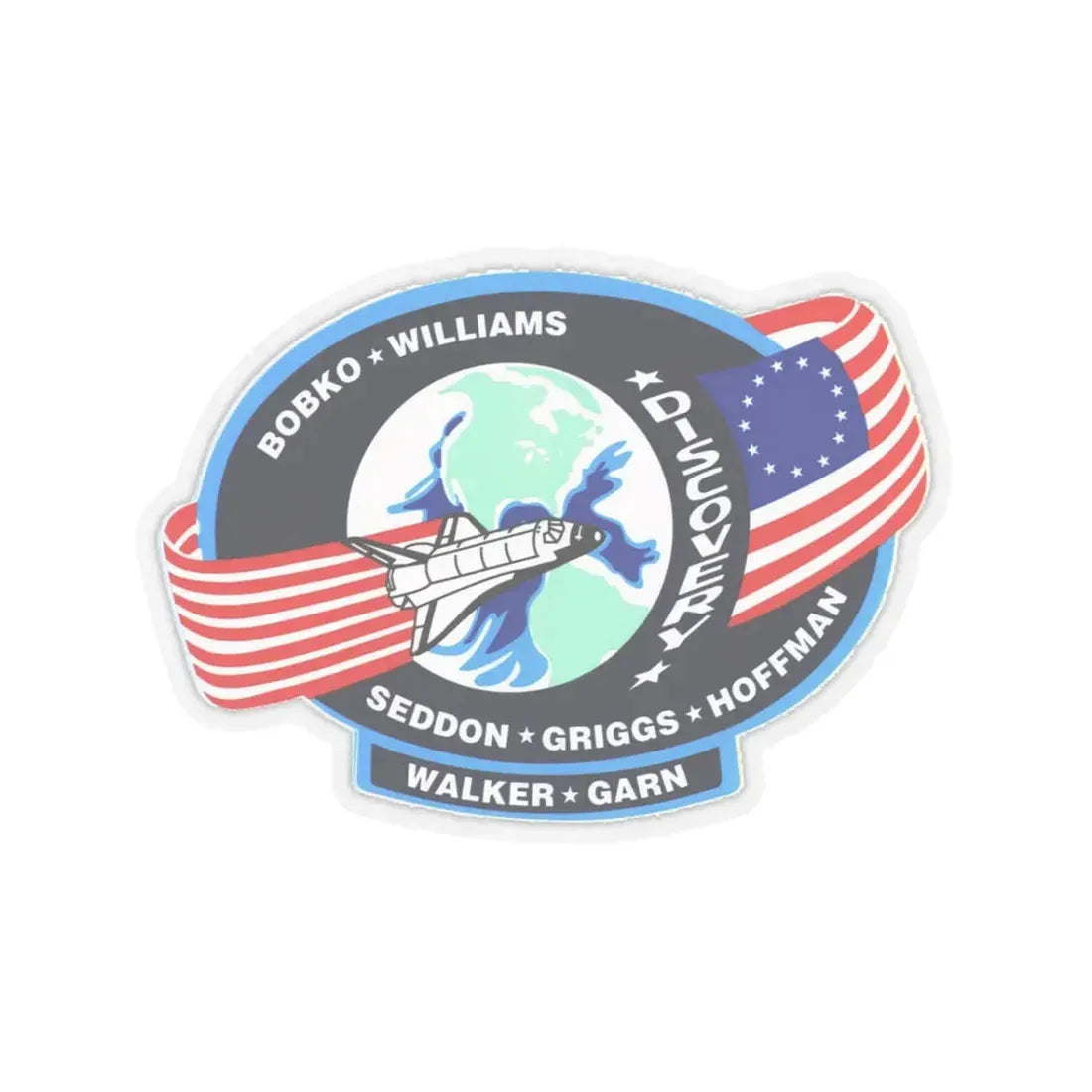 STS 51 d (NASA) STICKER Vinyl Kiss-Cut Decal 3 Inch Transparent - The Sticker Space