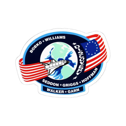 STS 51 d (NASA) STICKER Vinyl Kiss-Cut Decal 6 Inch White - The Sticker Space