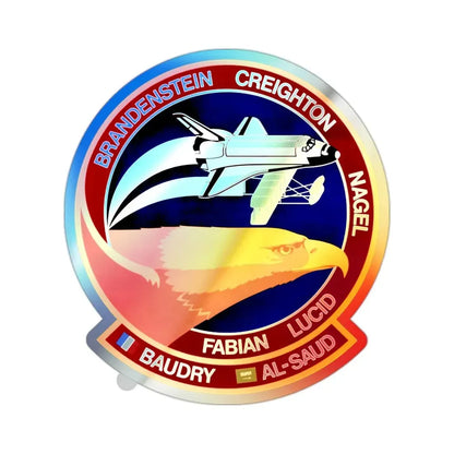 STS 51 G (NASA) Holographic STICKER Die-Cut Vinyl Decal 2 Inch Holographic - The Sticker Space