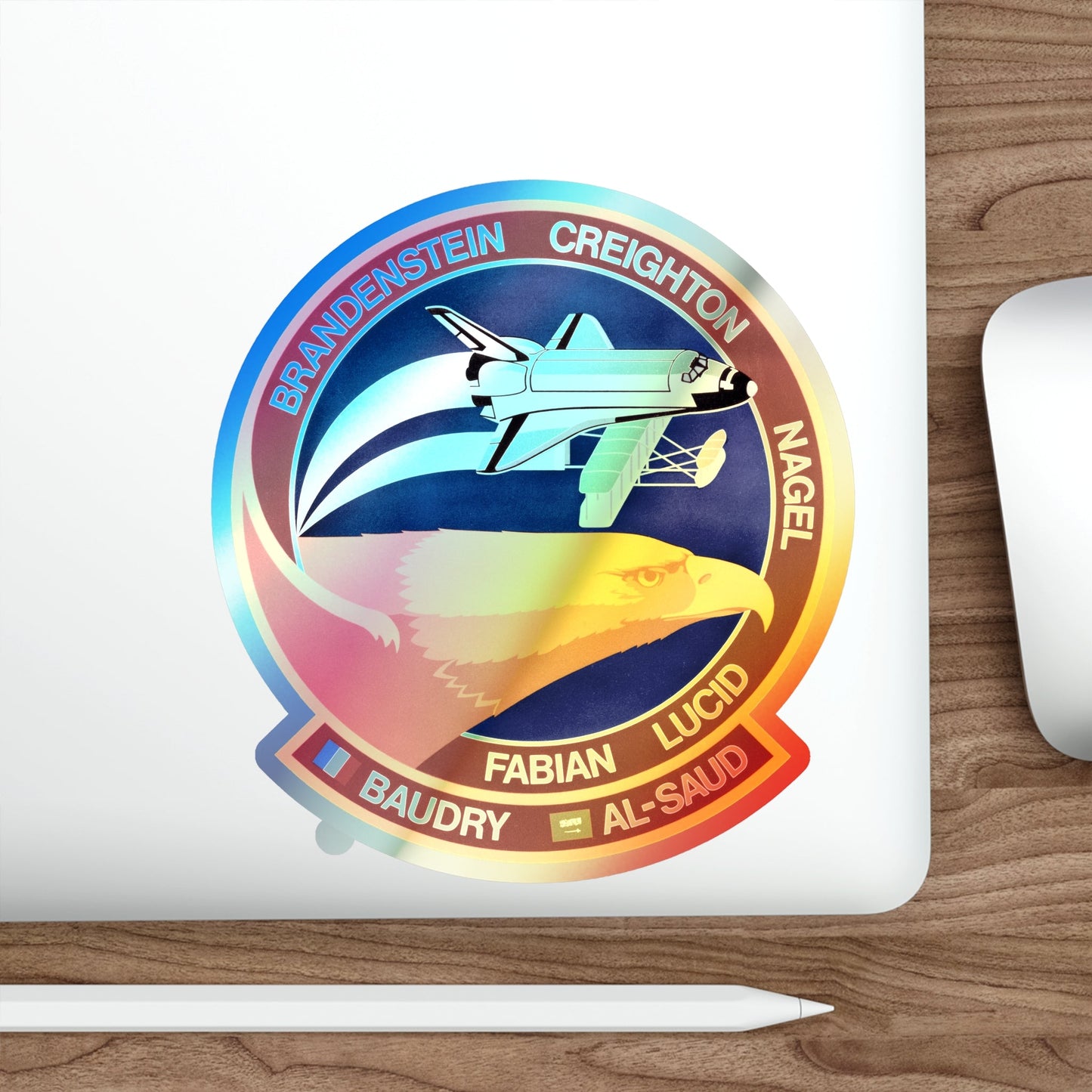 STS 51 G (NASA) Holographic STICKER Die-Cut Vinyl Decal-The Sticker Space