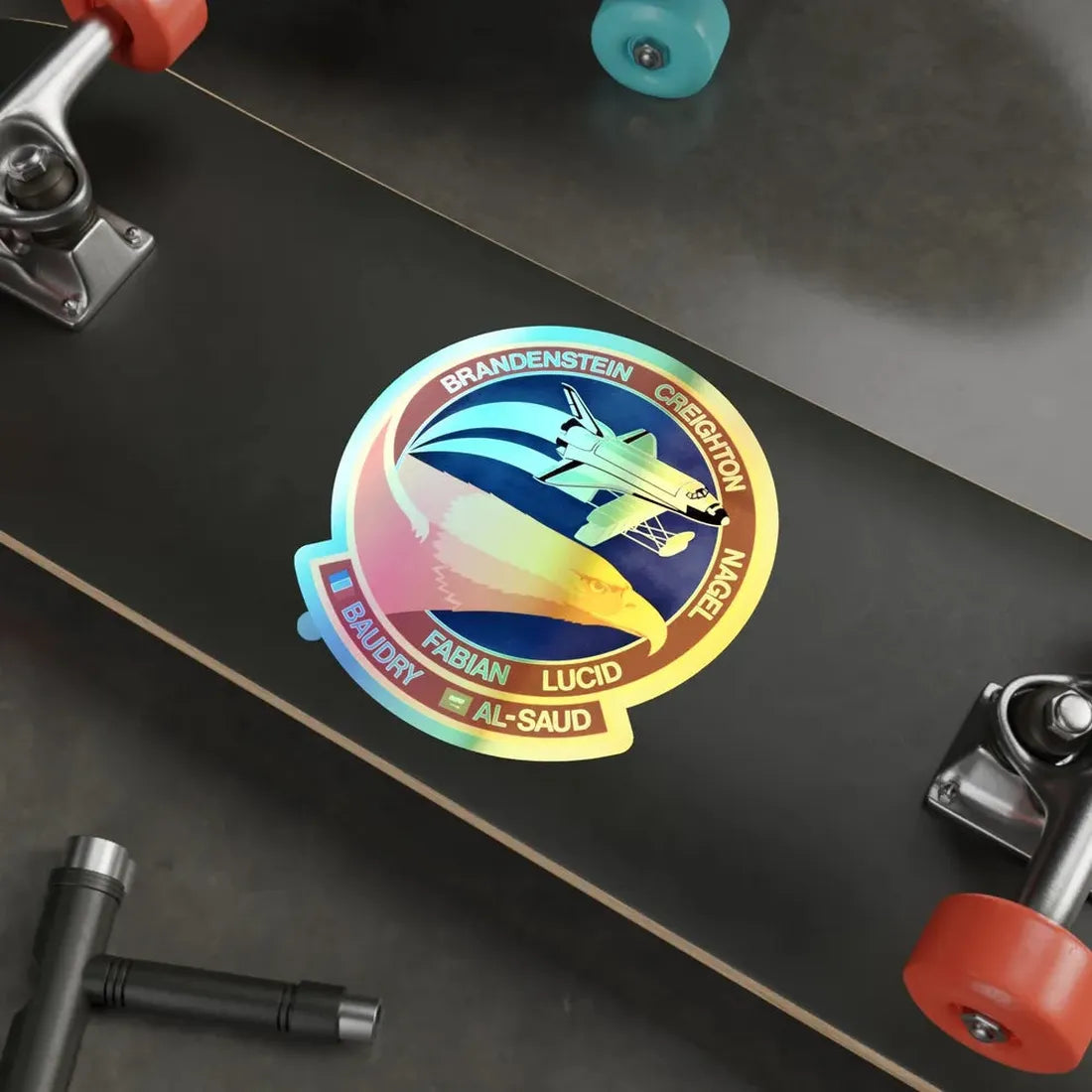 STS 51 G (NASA) Holographic STICKER Die-Cut Vinyl Decal - The Sticker Space