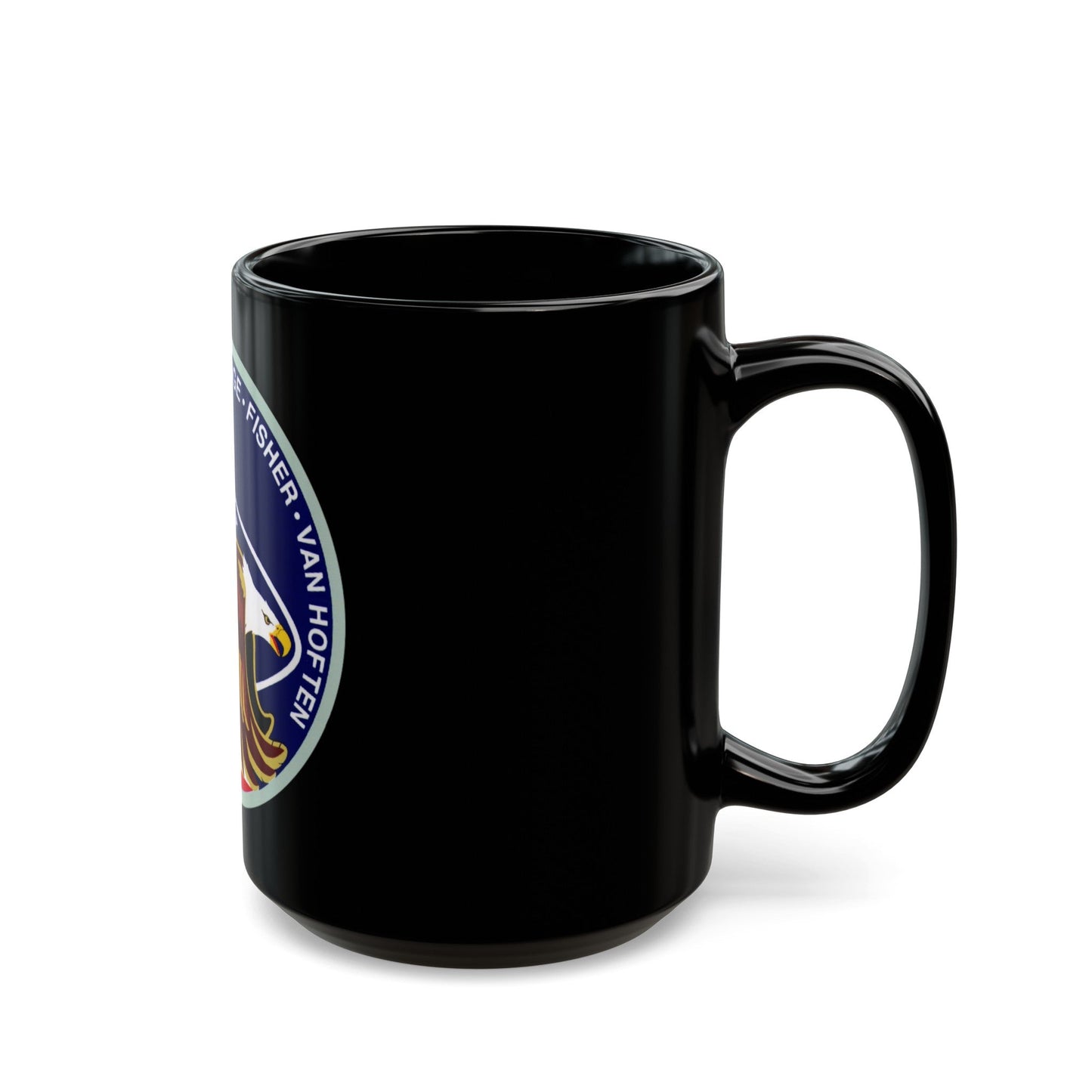 STS 51 i (NASA) Black Coffee Mug-The Sticker Space