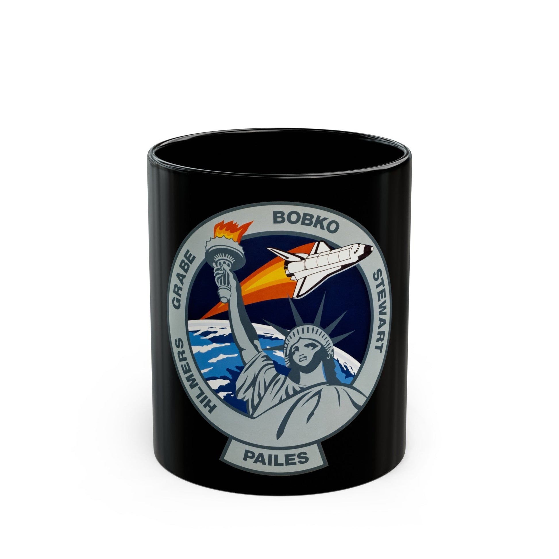 STS 51 j (NASA) Black Coffee Mug-11oz-The Sticker Space