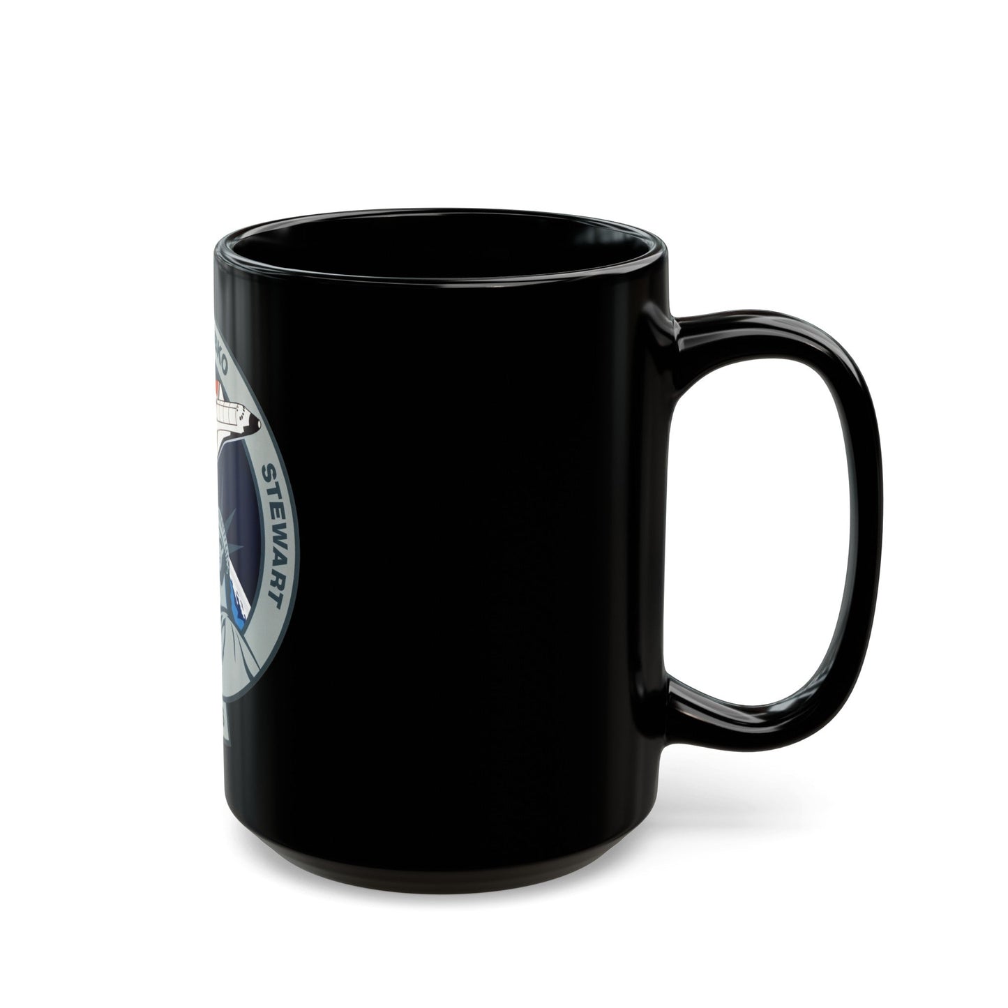 STS 51 j (NASA) Black Coffee Mug-The Sticker Space