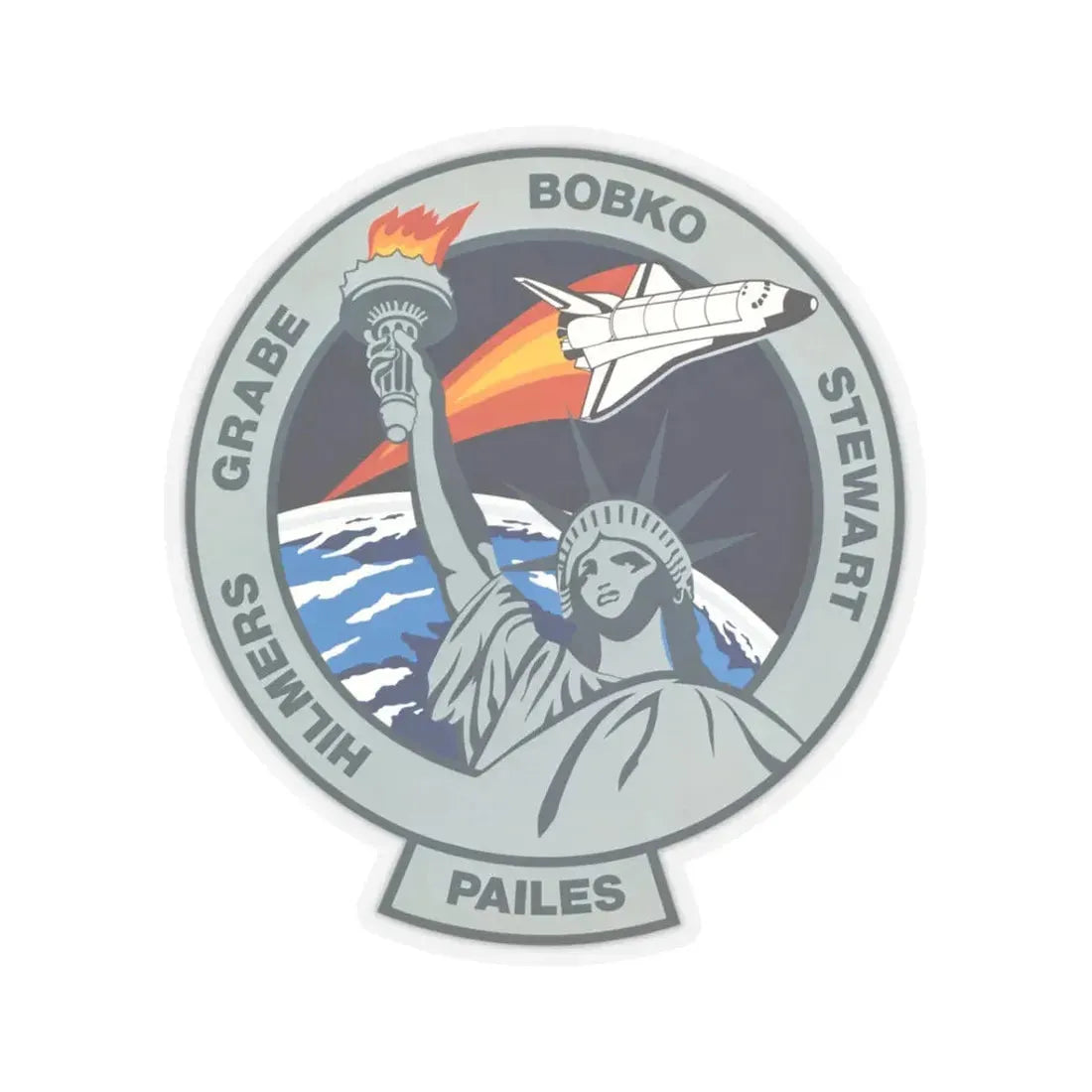 STS 51 j (NASA) STICKER Vinyl Kiss-Cut Decal 3 Inch Transparent - The Sticker Space