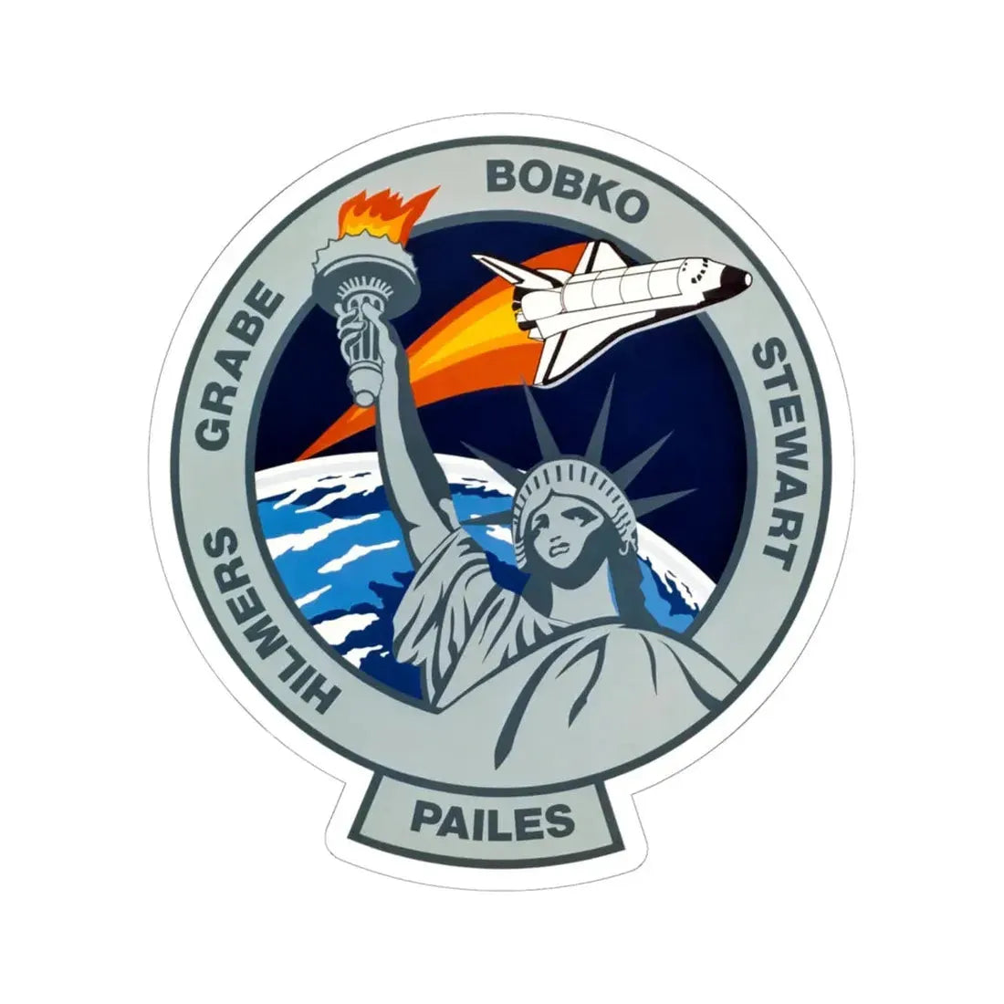 STS 51 j (NASA) STICKER Vinyl Kiss-Cut Decal 6 Inch White - The Sticker Space