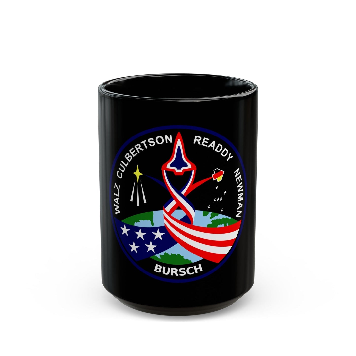 STS 51 L (NASA) Black Coffee Mug-15oz-The Sticker Space