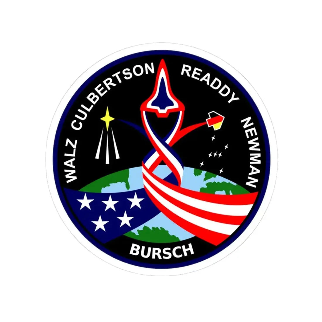 STS 51 L (NASA) STICKER Vinyl Kiss-Cut Decal 3 Inch White - The Sticker Space