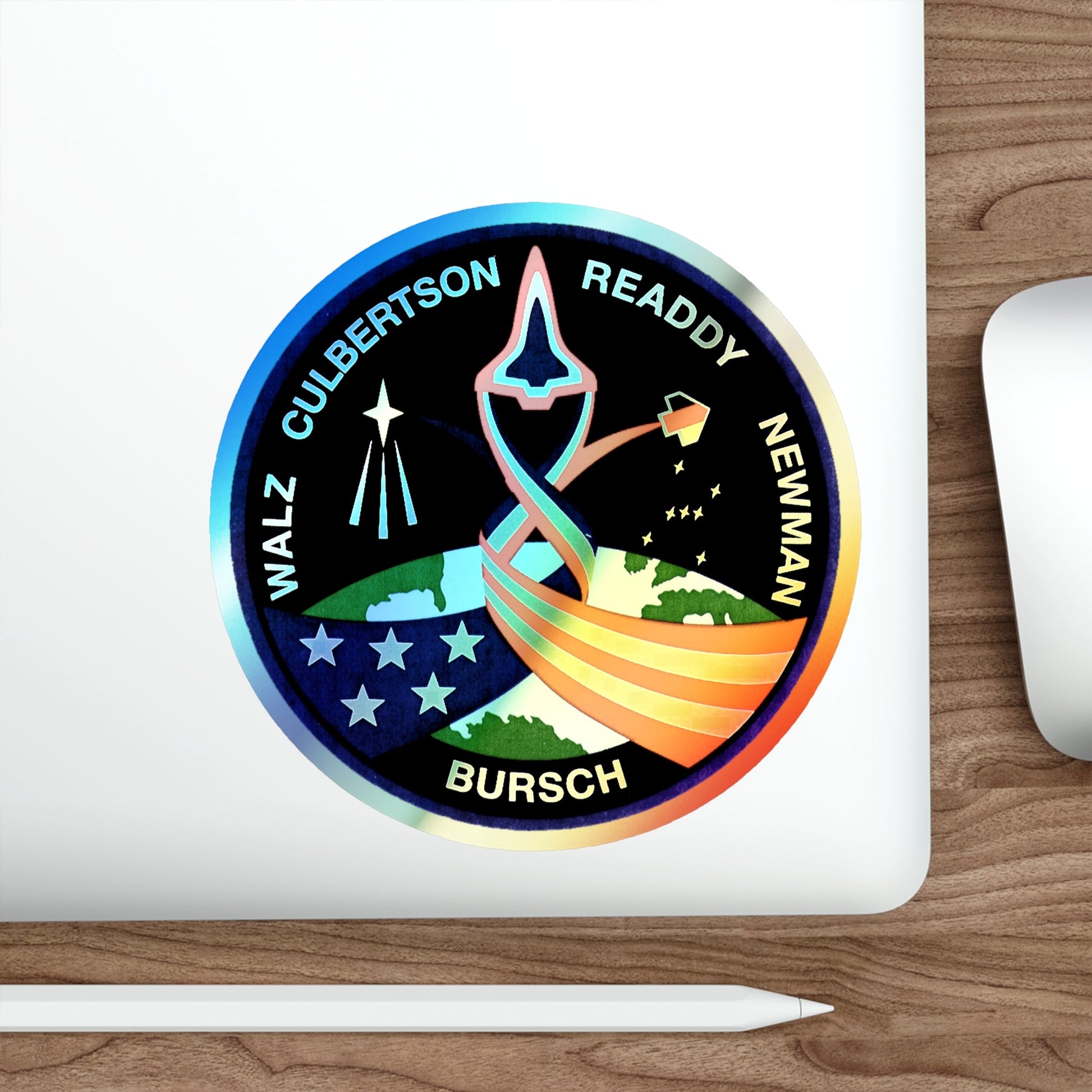 STS 51 (NASA) Holographic STICKER Die-Cut Vinyl Decal-The Sticker Space