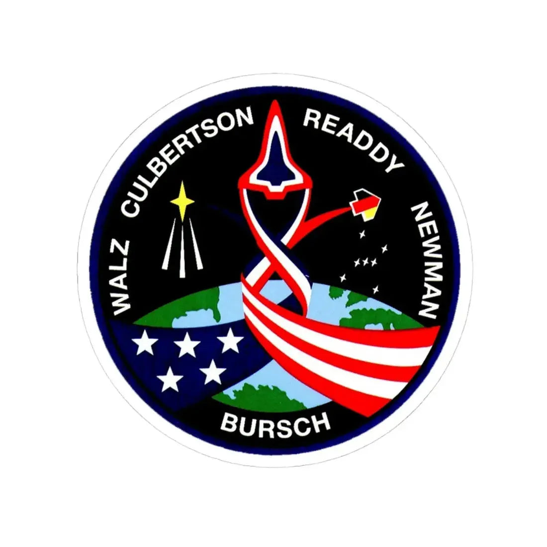 STS 51 (NASA) STICKER Vinyl Kiss-Cut Decal 4 Inch White - The Sticker Space