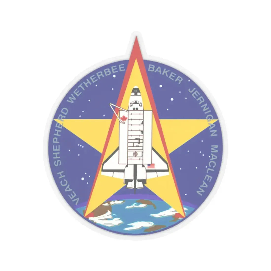 STS 52 (NASA) STICKER Vinyl Kiss-Cut Decal 2 Inch Transparent - The Sticker Space