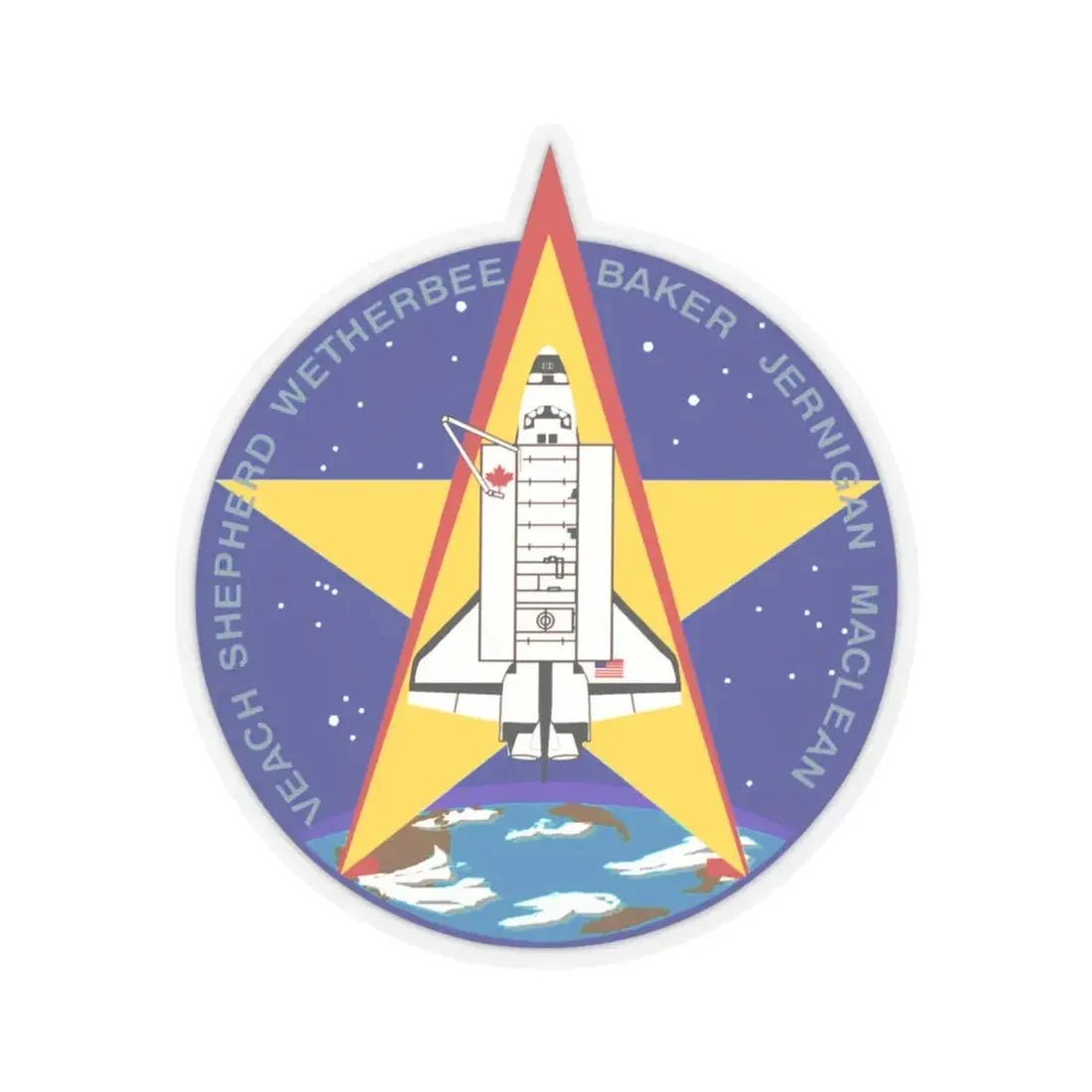 STS 52 (NASA) STICKER Vinyl Kiss-Cut Decal 3 Inch Transparent - The Sticker Space