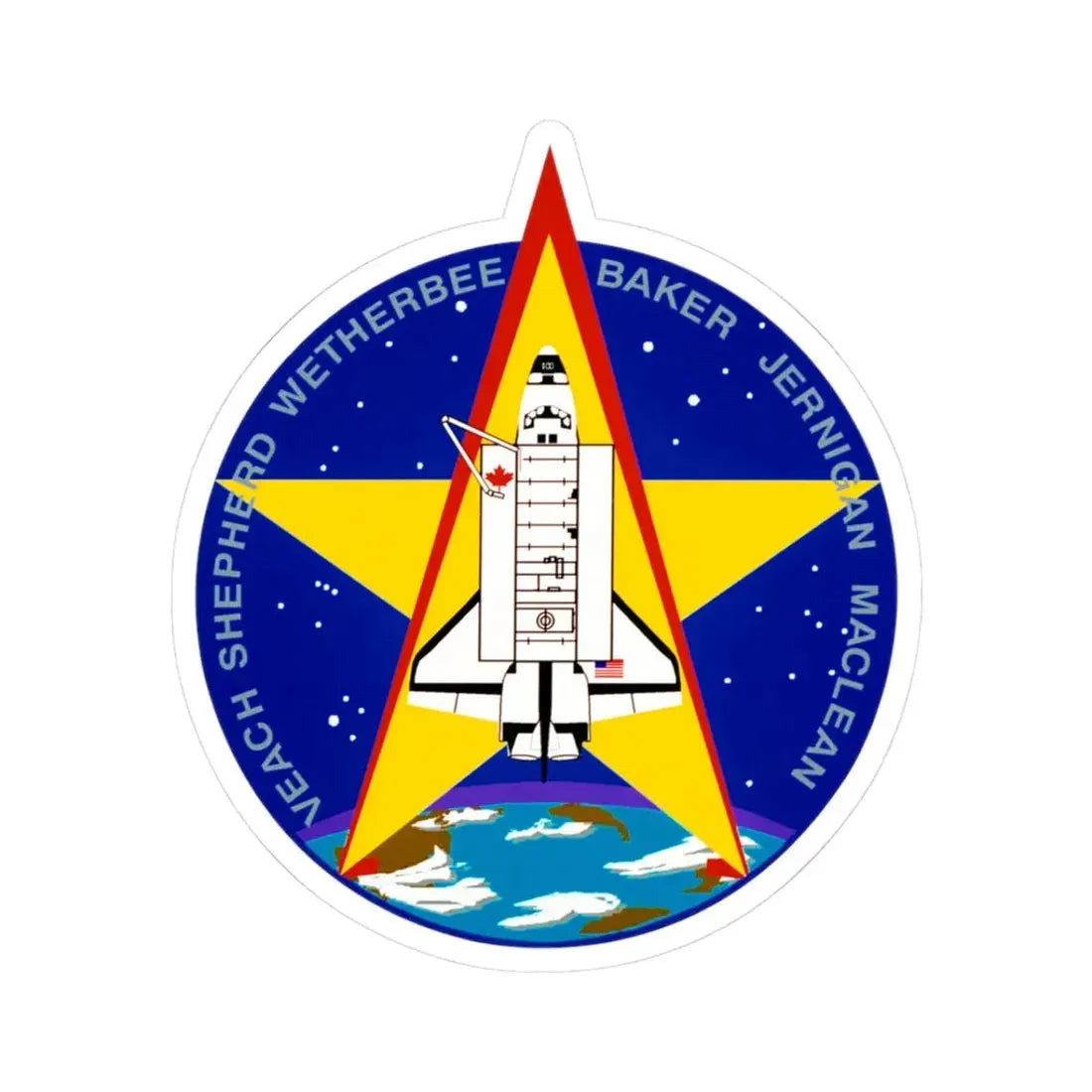 STS 52 (NASA) STICKER Vinyl Kiss-Cut Decal 3 Inch White - The Sticker Space