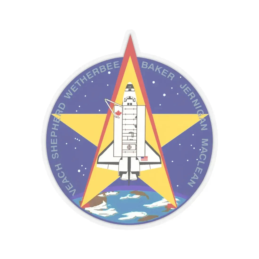 STS 52 (NASA) STICKER Vinyl Kiss-Cut Decal 6 Inch Transparent - The Sticker Space