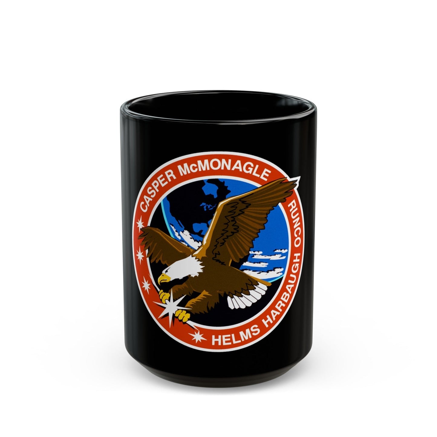 STS 54 (NASA) Black Coffee Mug-15oz-The Sticker Space