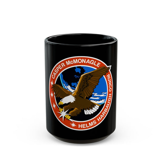 STS 54 (NASA) Black Coffee Mug-15oz-The Sticker Space