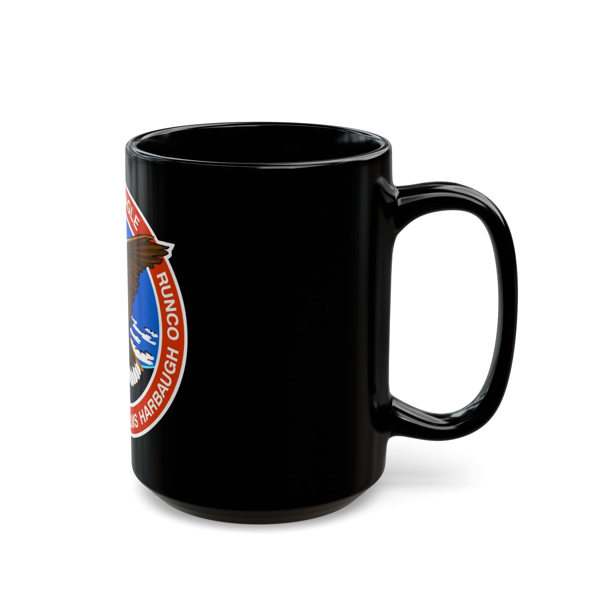 STS 54 (NASA) Black Coffee Mug-The Sticker Space