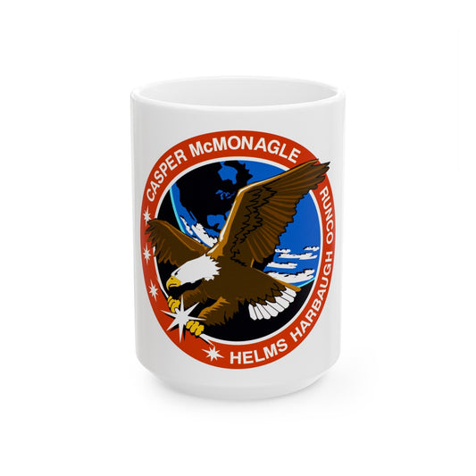 STS 54 (NASA) White Coffee Mug-15oz-The Sticker Space