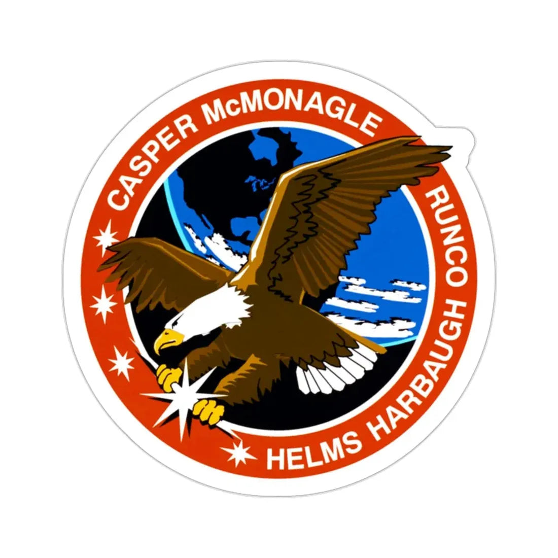 STS 54 Patch NASA STICKER Vinyl Die-Cut Decal 2 Inch - The Sticker Space