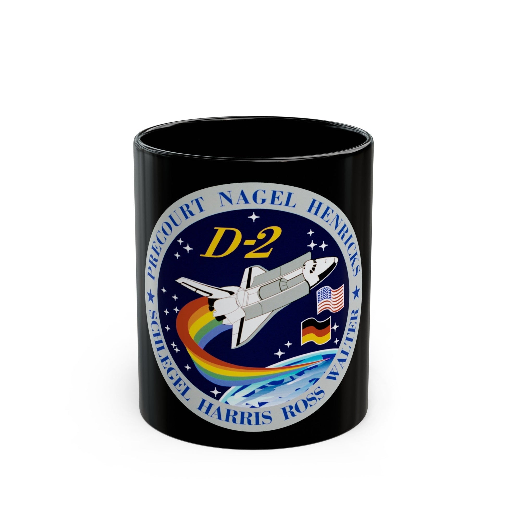 STS 55 (NASA) Black Coffee Mug-11oz-The Sticker Space