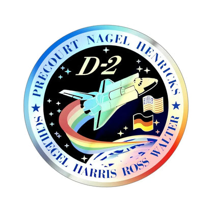 STS 55 (NASA) Holographic STICKER Die-Cut Vinyl Decal 5 Inch Holographic - The Sticker Space