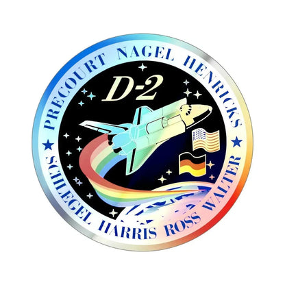 STS 55 (NASA) Holographic STICKER Die-Cut Vinyl Decal 6 Inch Holographic - The Sticker Space