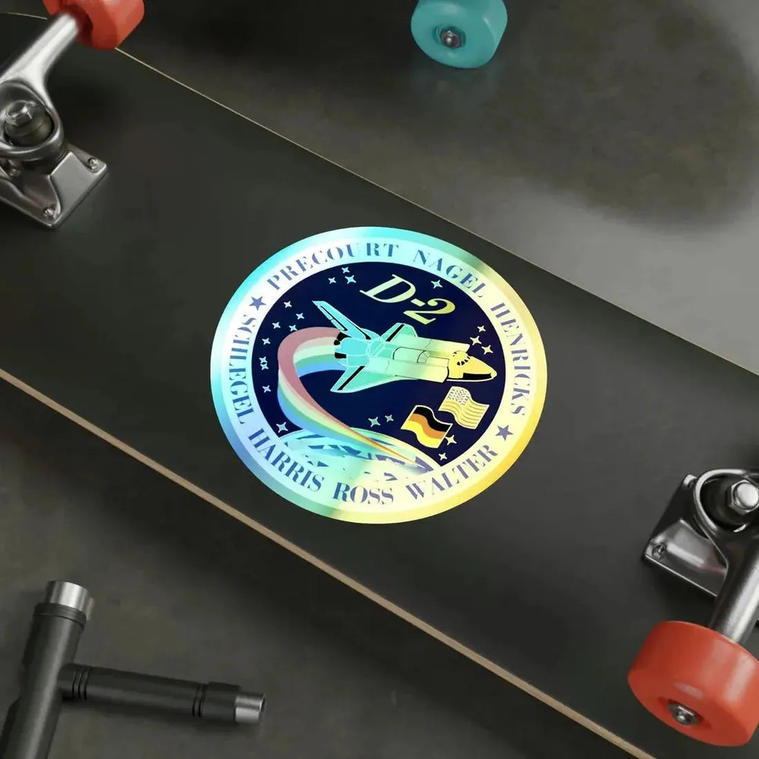 STS 55 (NASA) Holographic STICKER Die-Cut Vinyl Decal - The Sticker Space